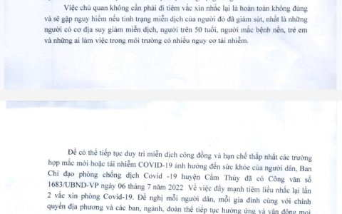 Tuyên truyền lợi ích tiêm Phòng covid-19 Mũi nhắc lại